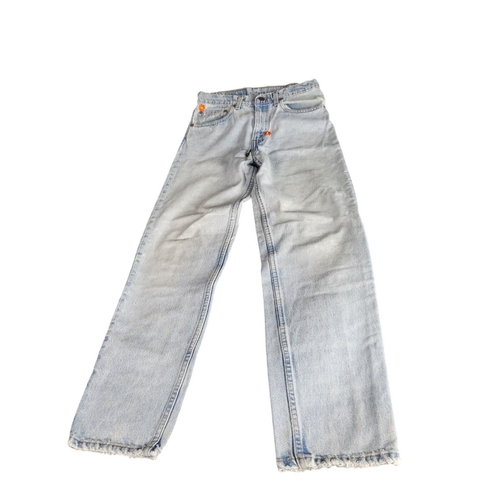 Vintage Levis 550 Blank Tab Jeans Women Sz 31X32 Floral Denim Casual Boho Indie